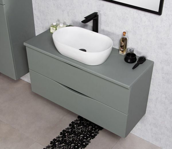 Badmöbel ONDA 100 cm, salbeigrün matt (OND-SZ-U100)