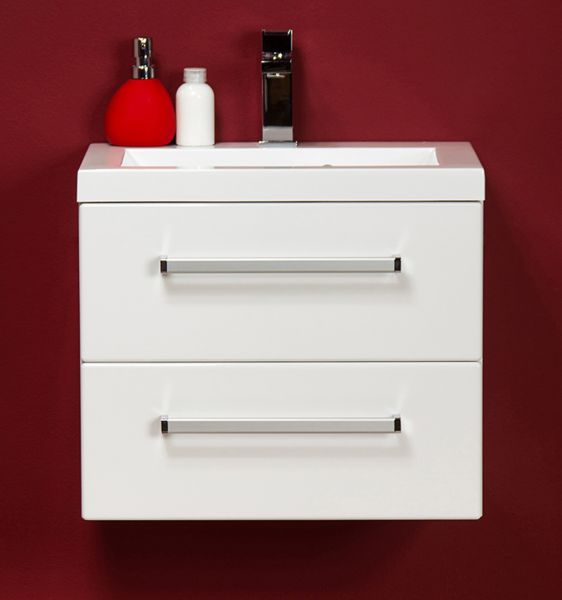 Waschplatz Genua, Breite 50 cm, weiß glänzend, GE5247