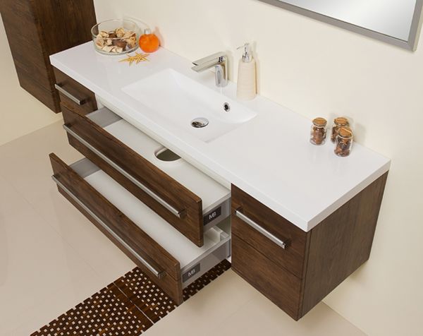 Waschplatz Genua, Breite 140 cm, Holzdekor antik, GE4250-C