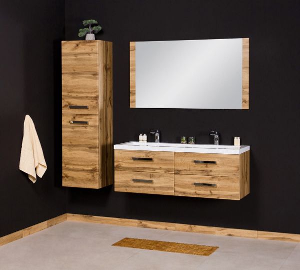 Doppelwaschplatz Genua, Breite 120 cm, Eiche Natur (GE2262)