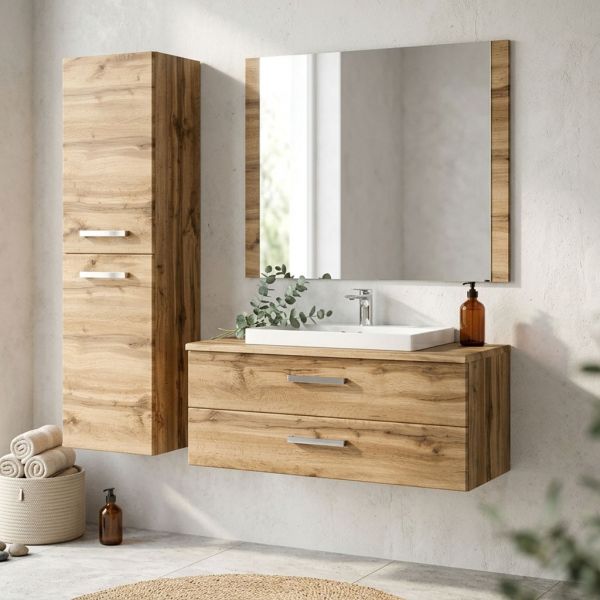 Badmöbel Susan100 in Kombination mit Hochschrank