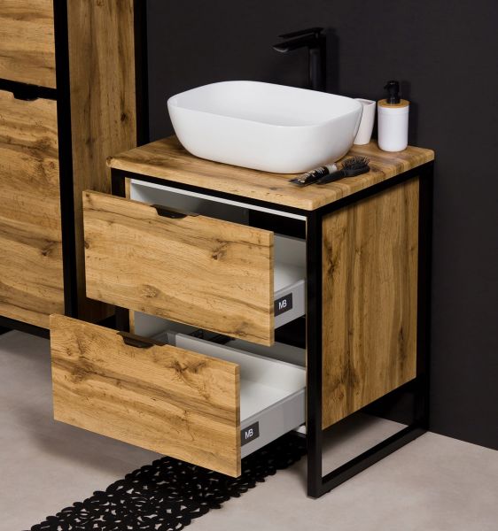 Badmöbel Cosmo, Breite 60 cm, Aufsatzbecken weiß (CS6062)