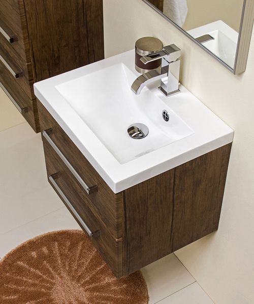 Quentis Badmöbel Genua, Breite 50 cm, Holzdekor antik, GE5250