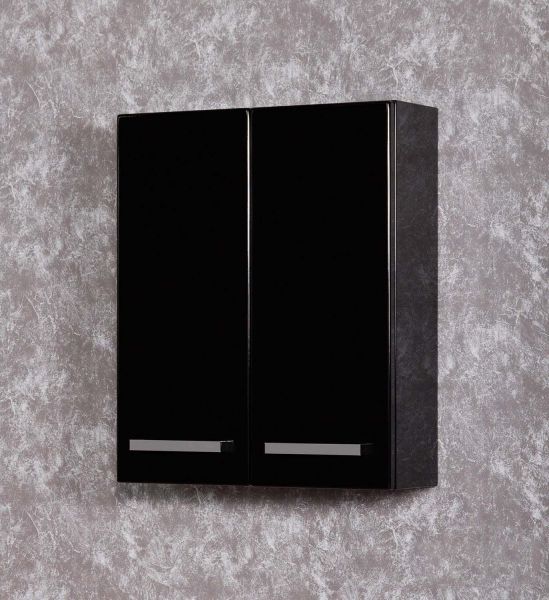 Badschrank Breite 60 cm, schwarz, passend zu ARUVA, GENUA, SUSAN (HS6048)