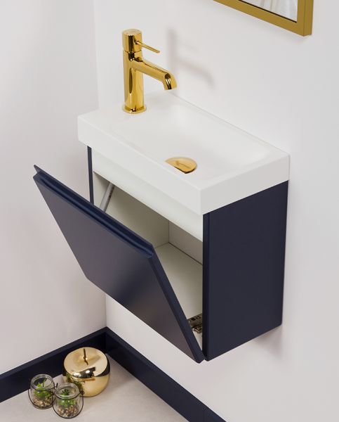 Badmöbel Faros, Breite 40 cm, Marineblau matt, FZ40GN-ADA