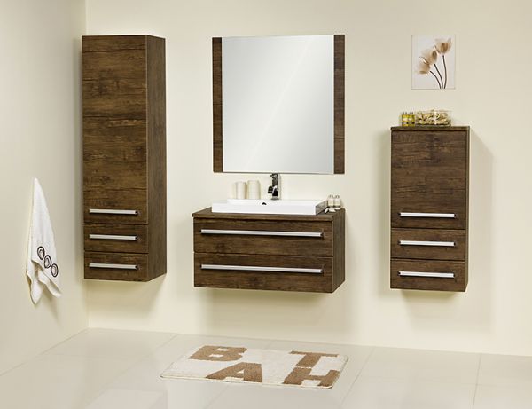 Badmöbel Susan 80 cm, Holzdekor antik, SN8050-2S