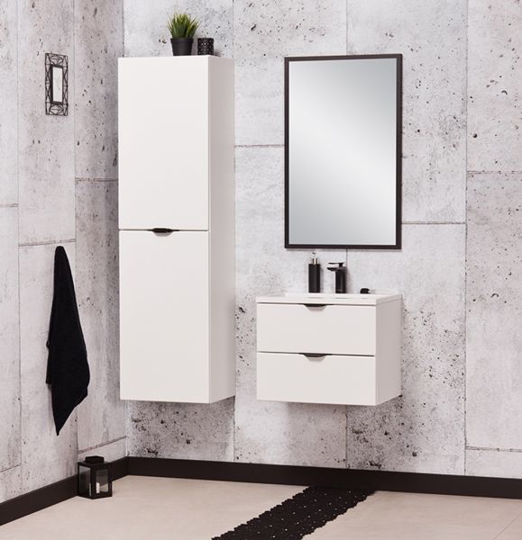 Badmöbelset VICTOR 50, 2 Schubladen, weiß matt (VIC50247)