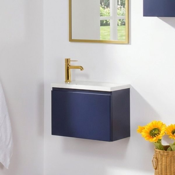 Gäste-WC Badmöbel Faros 50, Marineblau matt (FZ50GN)