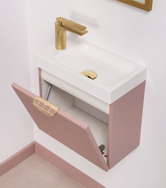 Quentis Gäste-WC Möbel FAROS "ART", Breite 40 cm, rosé (FRC-M40)