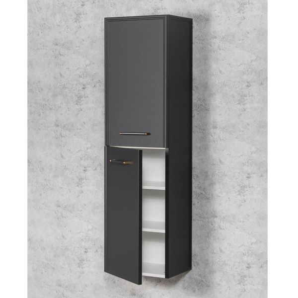 Badschrank ANTE, Anthrazit matt, 2 Türen, vormontiert