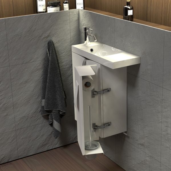 Gäste-WC Möbel SIVAS 55, Ablage rechts, SL1055-rechts