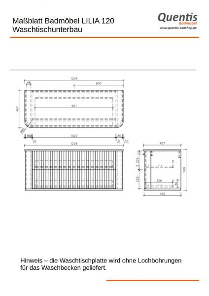 Badmöbel Lilia 120 cm, sand matt, elegantes Aufsatzbecken mit Waschtischunterbau (montiert)
