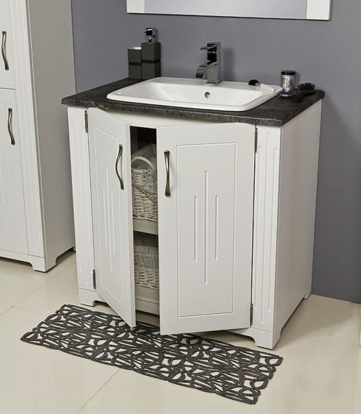 Badmöbelset ANTIC 80 cm inkl. Hochschrank, weiß